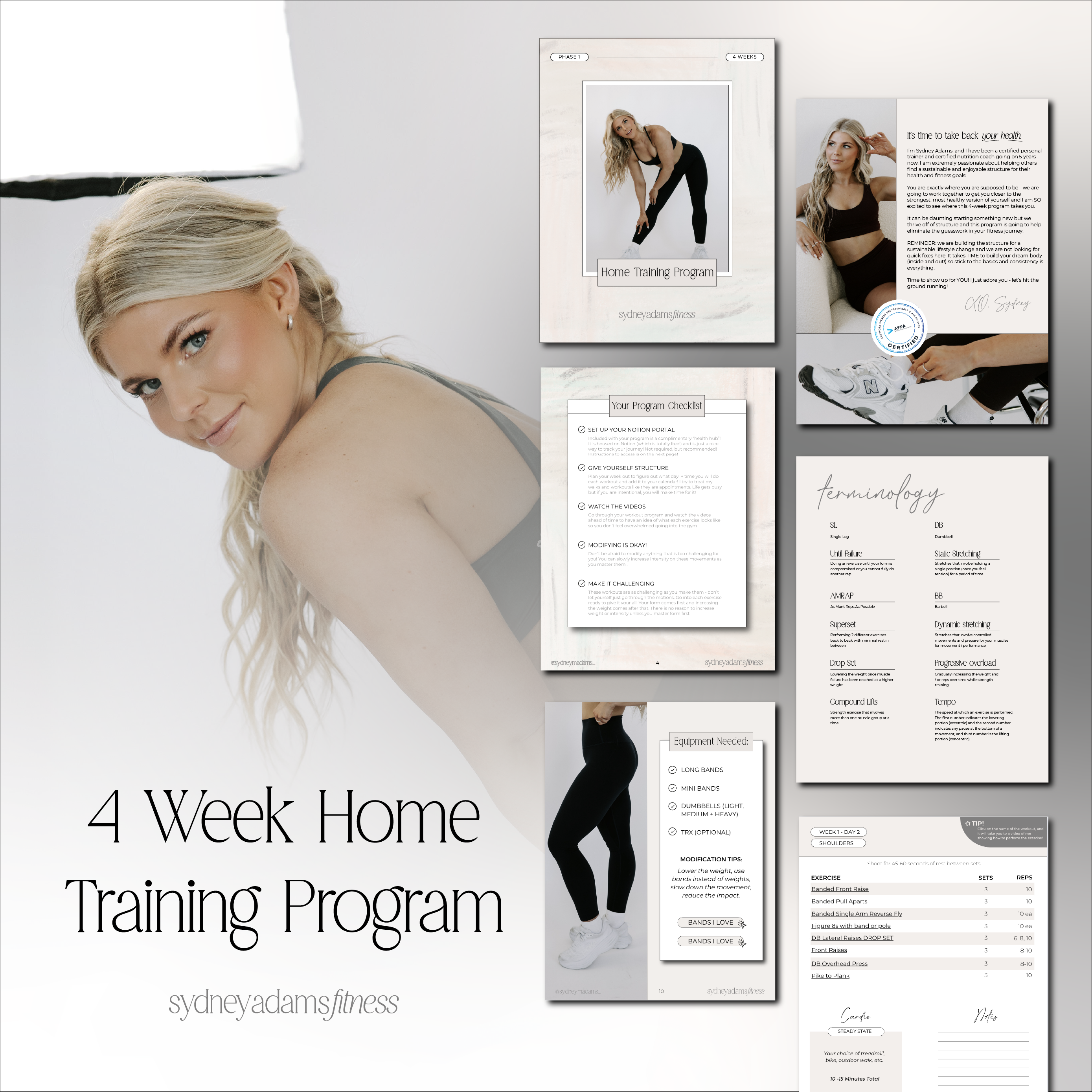 4 Week Home Training Program – Sydney Adams